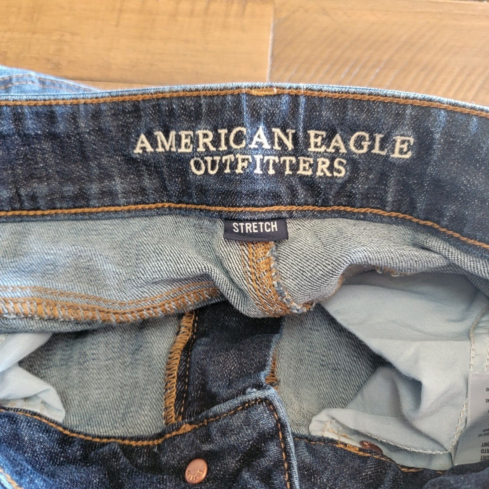 AMERICAN EAGLE JEGGINGS AEO SIZE ARTIST BLUE STRETCH DENIM