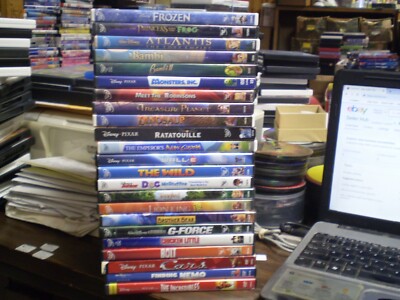 (23) Disney Animated DVD Lot: (2) Bambi Frozen Wall E Cars Finding Nemo  MORE