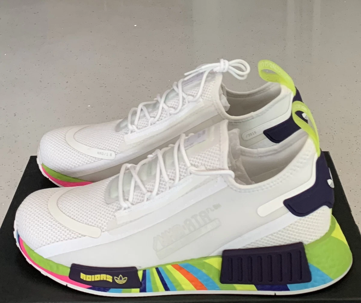 Adidas Men s Originals NMD R1 Spectoo Casual Sneakers White