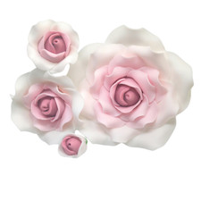 Sugar Rose Sugar Flower cake Decoration Toppers pink ombre *MULTI BUY PAY P&P*