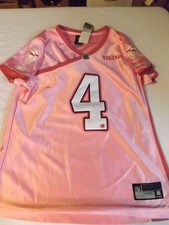LADIES BRETT FAVRE VIKINGS JERSEY SIZE L NEW WITH TAGS  BX 28 