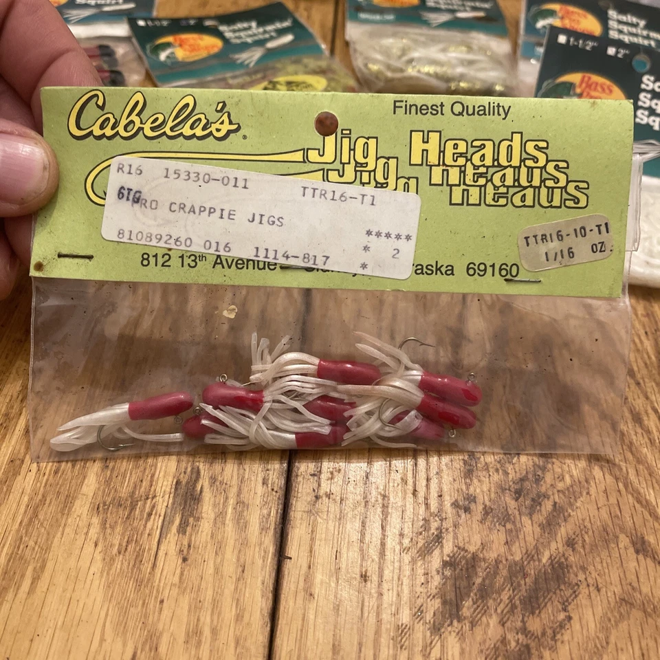 Cabezales de plantilla Cabelas Pro Crappie TtR16-10 T1 1/16 oz rojo/blanco Foto 2 de 4