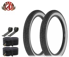 ALTA 20x2.40” WhiteWall Street Park BMX Tires SemiSlick Grip Freestyle Bike 6pc.