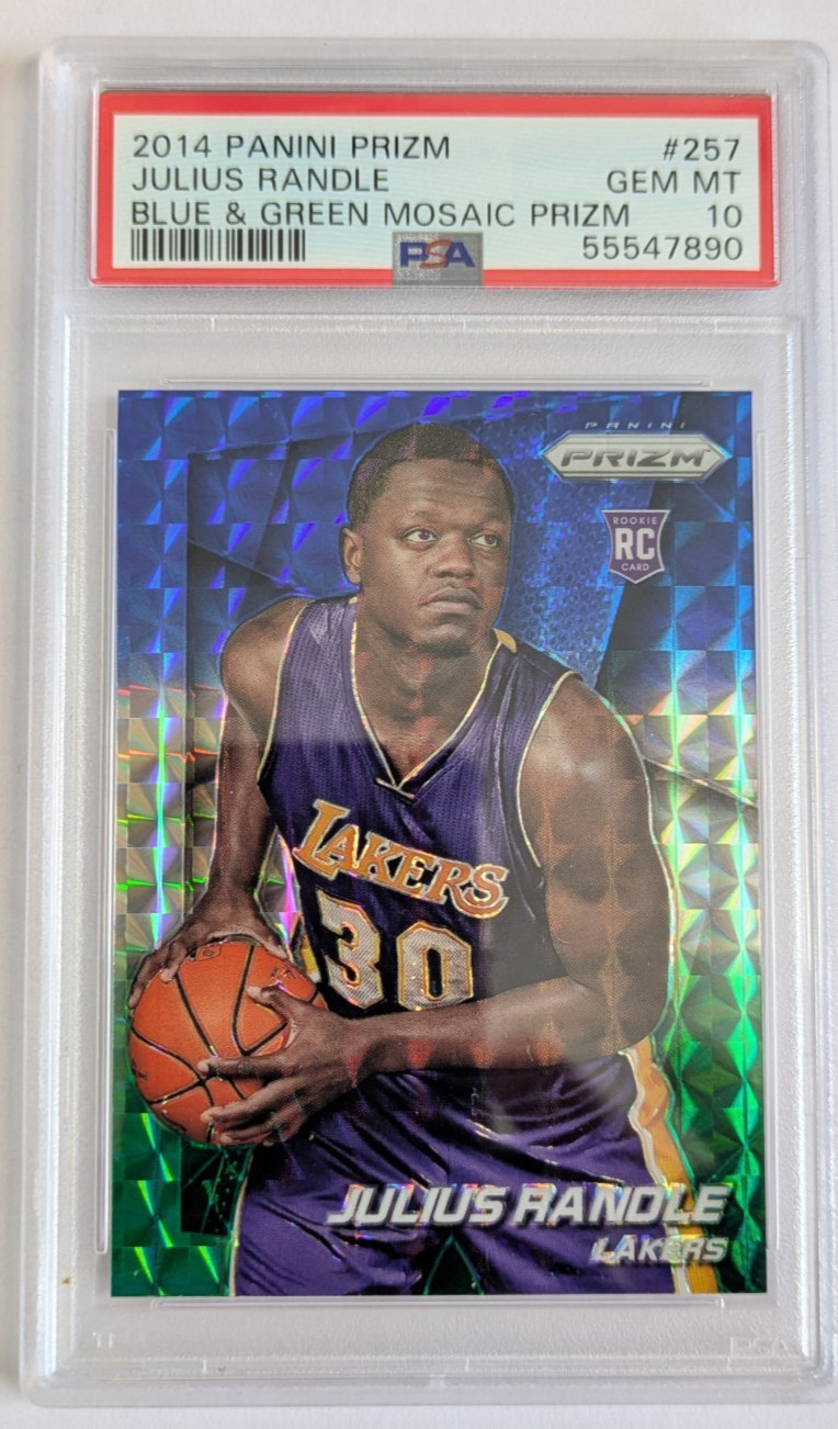 Julius Randle 2014 Panini Prizm Blue & Green Mosaic #257 PSA 10 RC