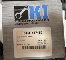K1 Technologies Connecting Rods 015BX17152 Honda K24 NIB