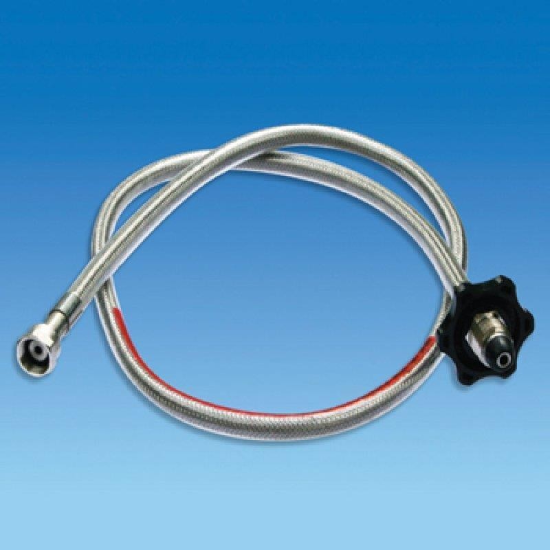 PLS Propane Pigtail 1.5m S/S Gas Hose Pipe LPG Gas Changeover Caravan -SS1500PRO