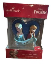 New Hallmark Disney Frozen Christmas Ornament Blue Multi 2015 Elsa And Anna