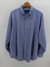 Vintage Polo Ralph Lauren Yarmouth Sz 17 34/35 Blue Button Down Shirt Hong Kong