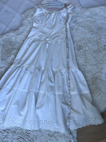 Vintage Starina White Prairie Cottagecore Dress Size S-M - Picture 15 of 19