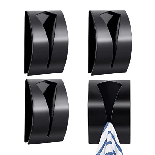 ANMEISH 4 Pcs Self Adhesive Tea Towel Holder - Stainless  Assorted colors 