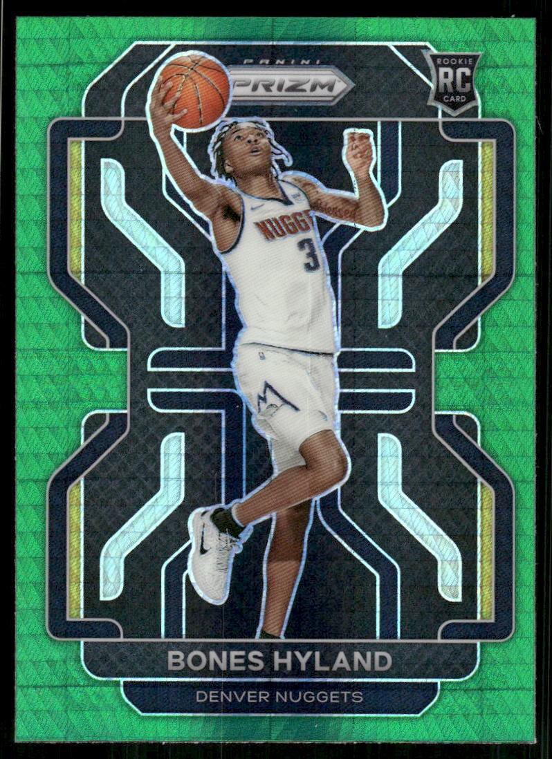 2021-22 Panini Prizm #302 Bones Hyland Hyper Green