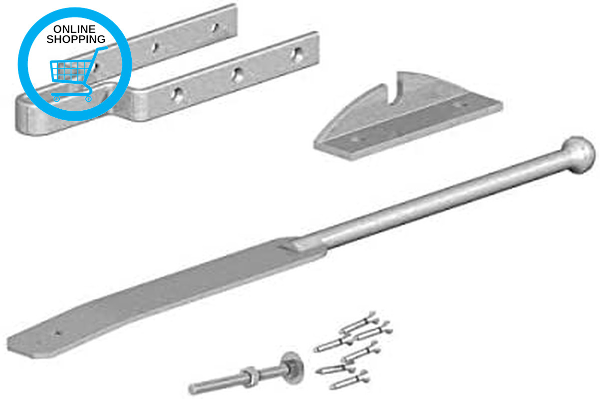 Field Gate Spring Fastener Set with Central Closing Catch