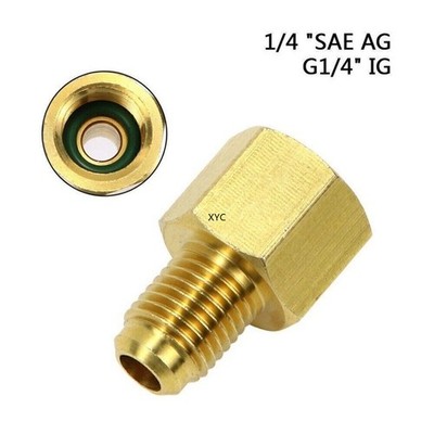 Adapter 1/4'' SAE auf G 1/4'' IG Messing Verbinder Stickstoff Klima