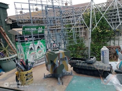 RC Panzer - Truck 1:16 .Diorama. 120mm - Freya Radarstation