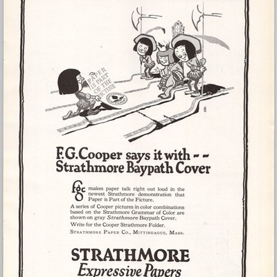 Strathmore Baypath Cover Strathmore Expressive Papers Boston MA 1922 Print Ad