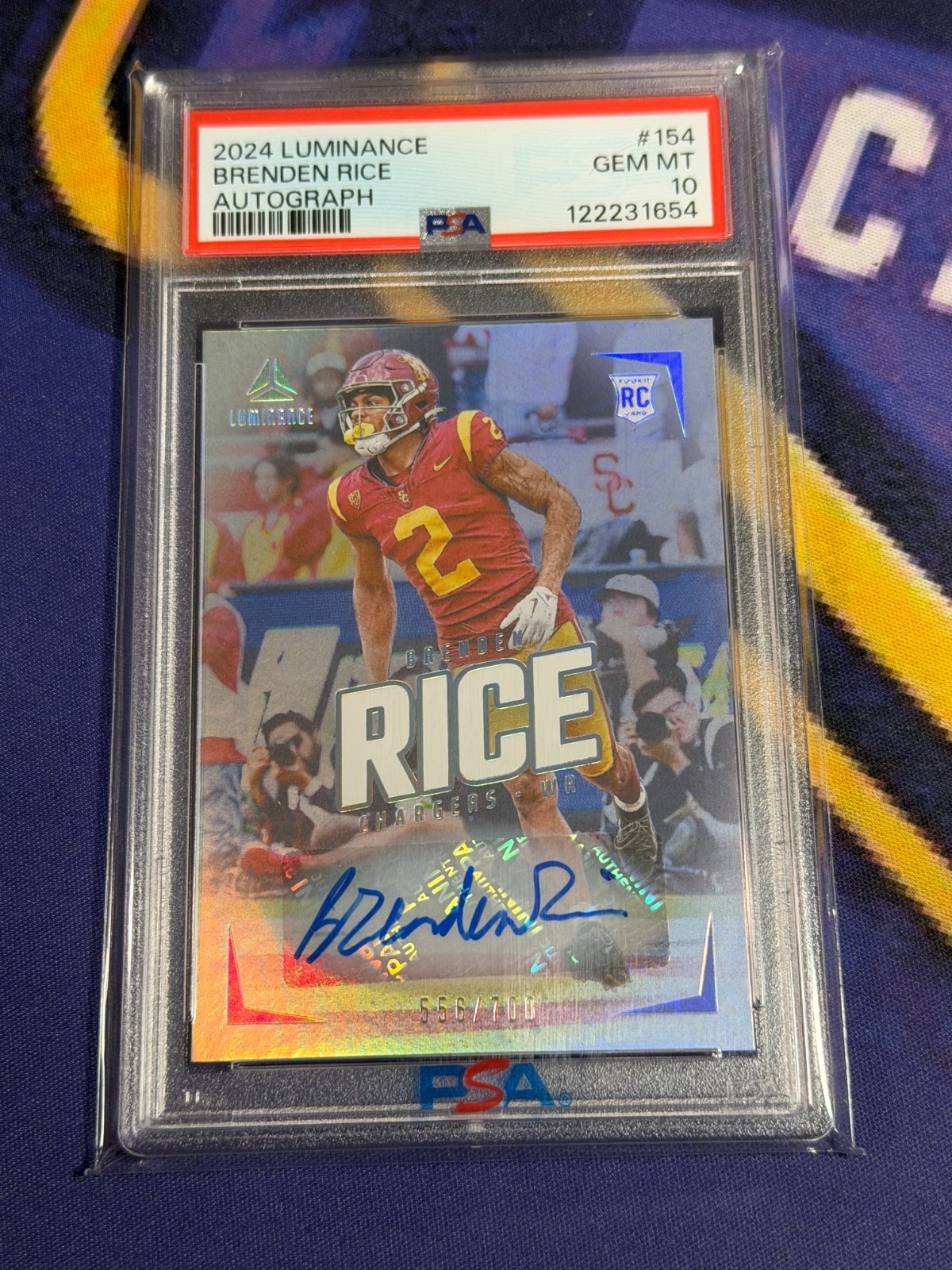 Brenden Rice Panini Luminance #154 Autograph