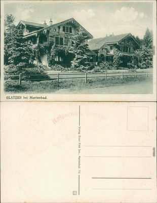 Postcard Bald Marienbad Kladská Mariánské Lázně house view 1920