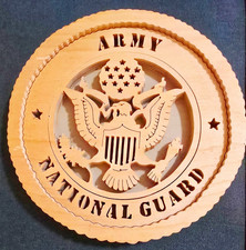 US Army National Guard 8" Wooden Wall Plaque