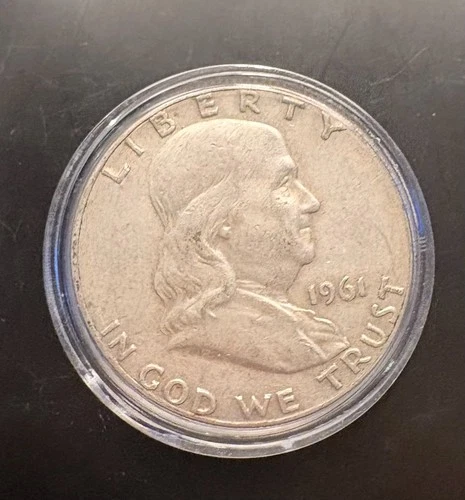 🔥 1961-D Frankiln Half Dollar 90% Silver CoinSnap analysis is Fine to AU🔥
