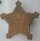 1861-1865 CIVIL WAR GAR GRAND ARMY OF THE REPUBLIC  GRAVE MARKER / FLAG HOLDER.