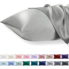 Kauf 2 Satin Kissenbezug 50x70cm Rei&szlig;verschluss weich Seideoptik