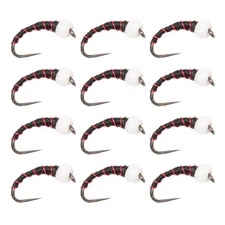 1 DOZ (12) Chironomid Pupa Black 12-Pack Size 12, 14 – Trout Fly