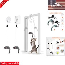 Self Play Cat Toys 2 Pack Hanging Interactive Mouse Toys for Cats