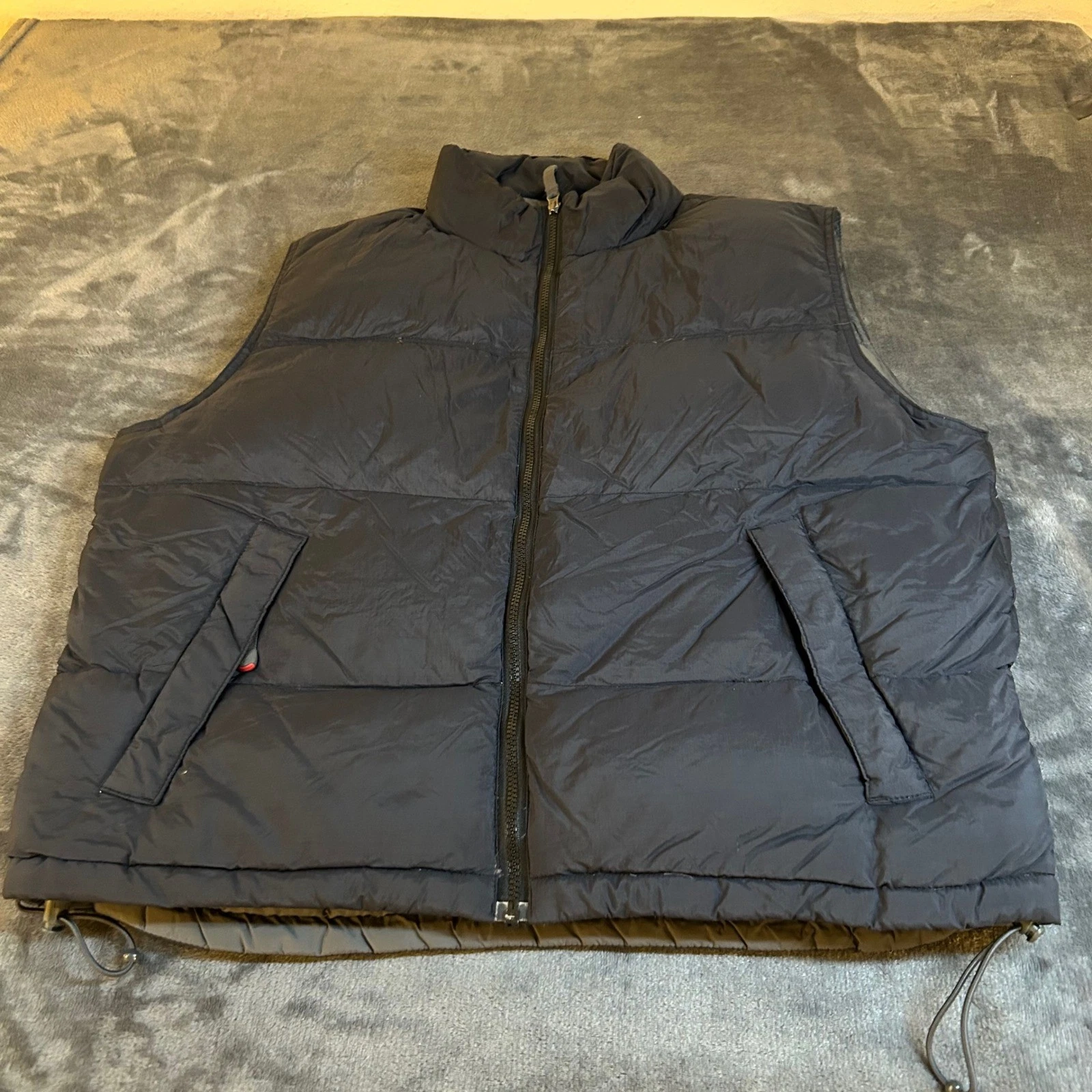 American Eagle Outfitters Puffer Vest Full Zip Sleeveless Jacket Black Men Large