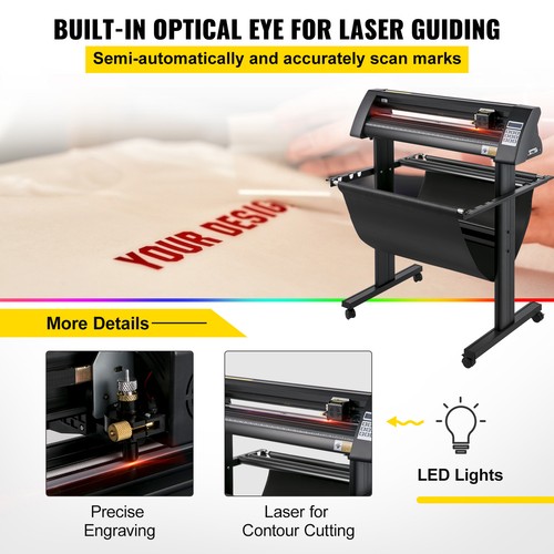 Plotter da Taglio Vinile Semiautomatico da 720mm con Luce Guida a LED - Afbeelding 4 van 12