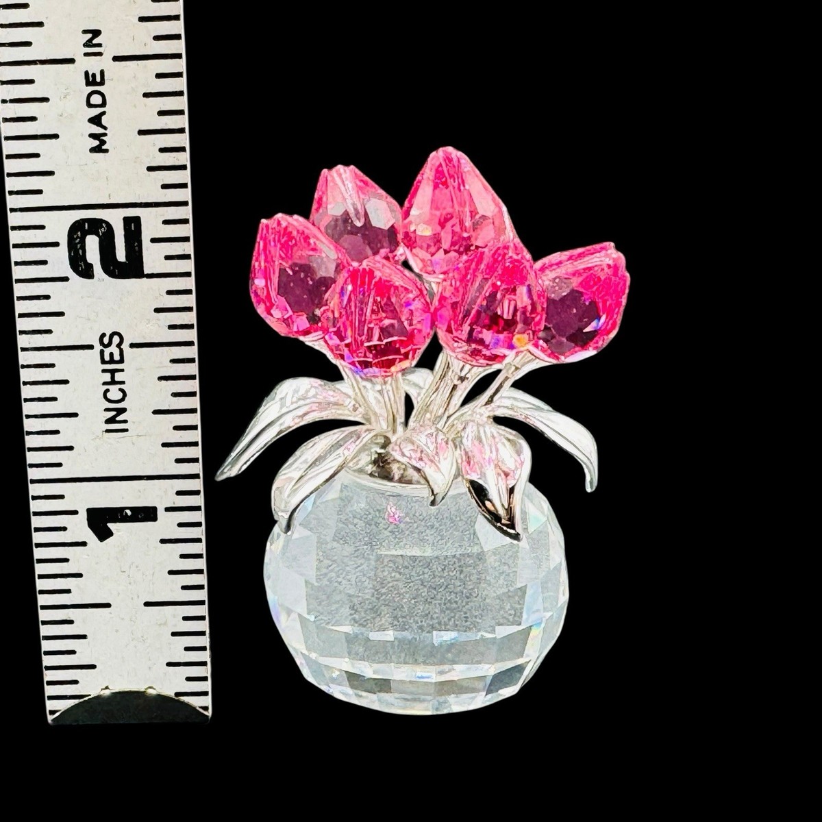 Swarovski Crystal Moments Rose Tulips Figurine 626874 Flower
