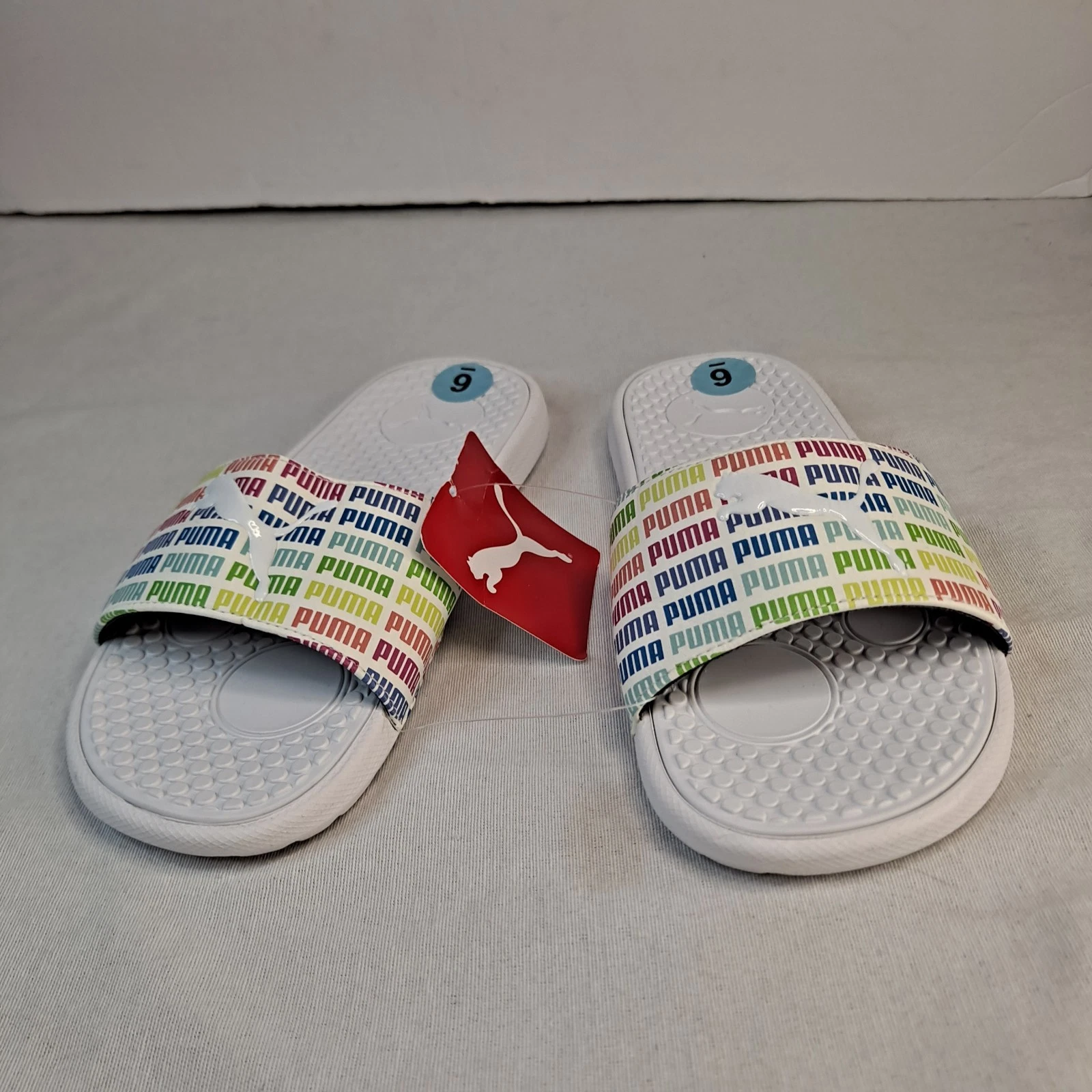 Sandali slip on Puma Cool Cat Echo Slides donna 6 bianco con logo