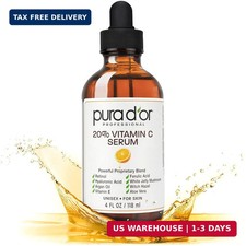 20 Vitamin C Facial Serum 4 Oz Antioxidant Blend w/Retinol, Hyaluronic Acid, Vi