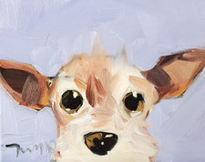 Contemporary Dog Portrait Art PRINT of Oil Painting by Jose TRUJILLO