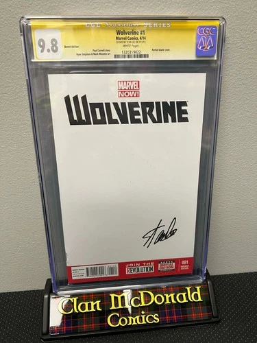 Wolverine #1 Signed by Stan Lee Graded CGC 9.8 CHIPPED SLAB