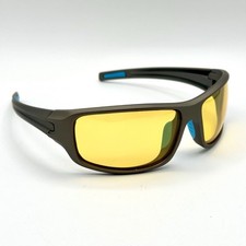 Active Sport Wrap Polarized Sunglasses Yellow Lenses Matt Gray Fashion Frame