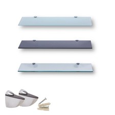 Glasregal Wandregal Glasboden Glasablage Regal Glas Schweberegal Bad div. Farbe