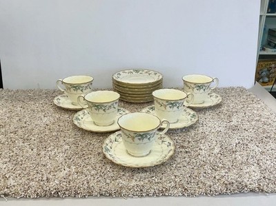 Noritake Japan Brookhollow Set Of 5 Cups And 12 Saucers