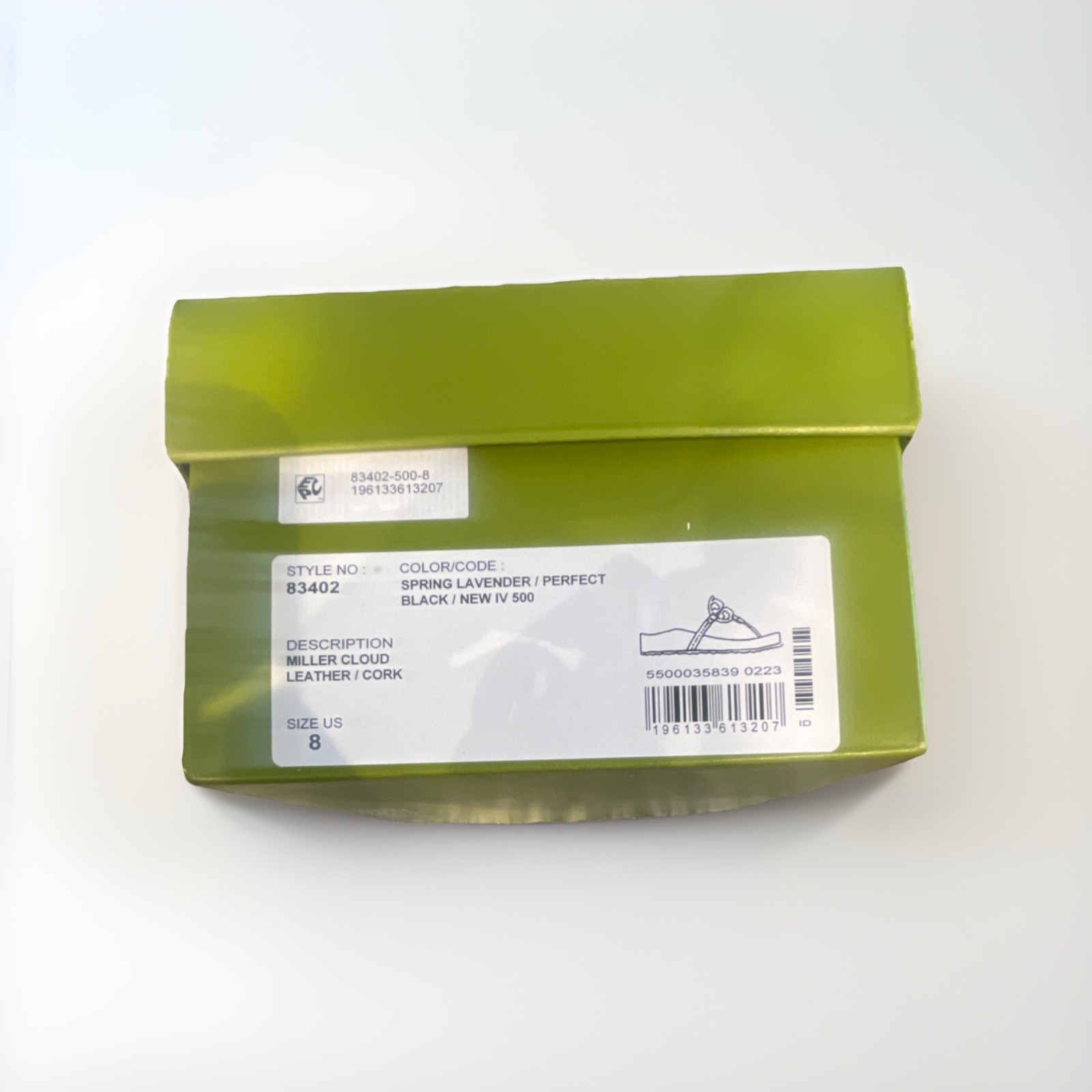 Tory Burch Leather Cork Thong Sandals Spring Lavender Logo Straps Size 8 thumbnail 2