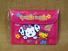 Vintage 2001 Sanrio Spottie Dottie Nylon Wallet Dog Cat Pink Floral New