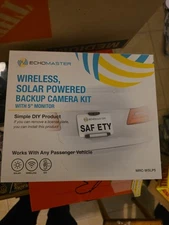 EchoMaster - Wireless Solar Powered Back-Up Camera Kit with 5" Monitor - Black
