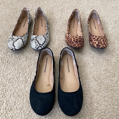 Lot of 3 Amazon Essentials Womens Slip On Flats Shoes Sz 9.5 Lightweight