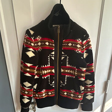 Pendleton womens Full Zip Fleece Jacket Southwestern Aztec Pockets S/P