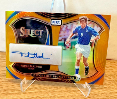 2024-25 Panini Select Fifa Soccer Paolo Maldini Gold Auto /10 - Italien