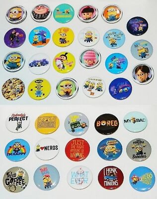 Despicable Me 2 Movie Button Assortment of 38 Hot Properties YOU CHOOSE BUTTON