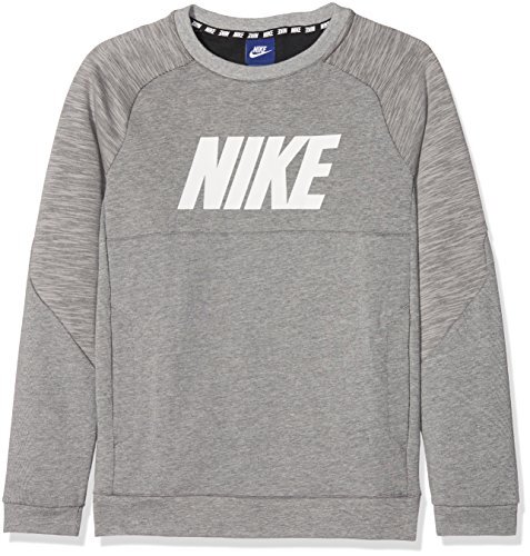 Nike Boy's Sportswear Advance 15 Crew Sweatshirt Grey White Sz S 856184-063 - Picture 1 of 1