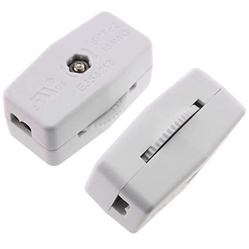 Lamp Switch 2PCS Plastic Housing On/Off Thumbwheel Light Lamp Inline ...