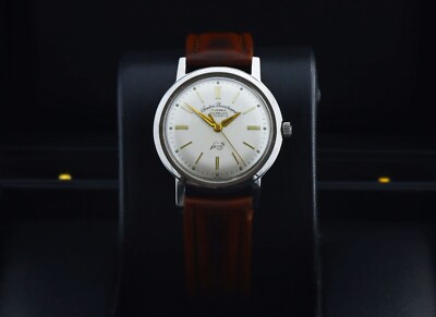 Andre Bouchard PS 34mm Silver Dial Automatic Vintage Circa 1960s Stainless Steel