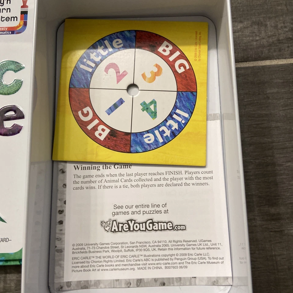 Eric Carle's ABC Board Game Age 3+ - 2 to 4 players NEW Open Tin - Image 4 of 4