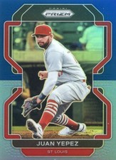2022 Panini Prizm JUAN YEPEZ TIER III #269 NAVY CAROLINA BLUE Prizm CARDINALS