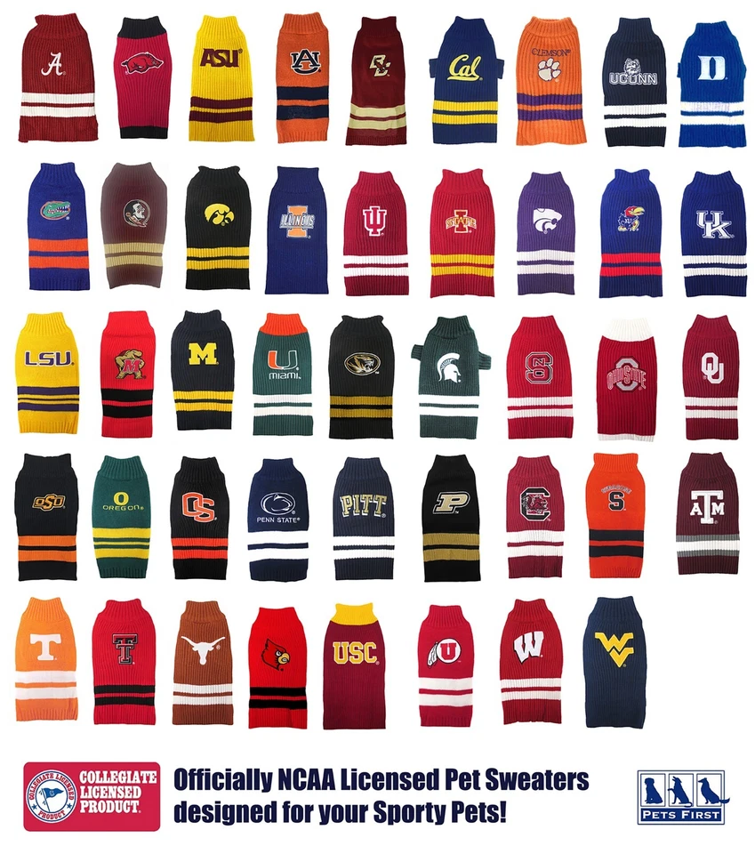 Pets First NCAA Pet Sweater for Dogs & Cats Warm & Cozy Knit Dog Sweater - Image 3 of 3
